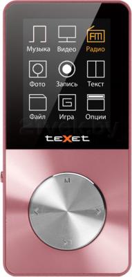 MP3-плеер Texet T-60 (8GB, розовый) - вид спереди