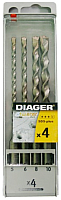 Набор буров Diager Twister 100С (4 предмета) - 