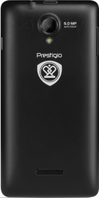 Смартфон Prestigio MultiPhone 5450 Duo (черный) - задняя панель