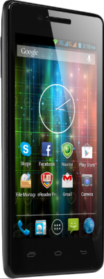 Смартфон Prestigio MultiPhone 5450 Duo (черный) - полубоком