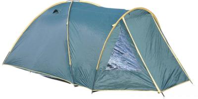 Палатка No Brand Зубр 4-местная - вид с закрытым тамбуром