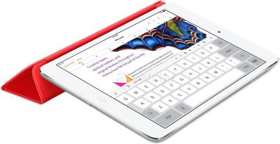 Чехол для планшета Apple iPad Mini Smart Cover MF394ZM/A (красный) - в сложенном виде