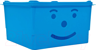 Ящик для хранения Полимербыт Улыбка 830-83000 (голубой)