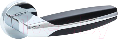 Ручка дверная System Dione CR/CR/AL6 (хром/хром/матовый черный)