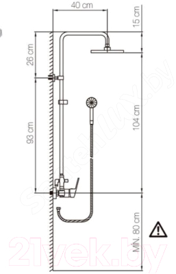 Душевой уголок Niagara NG-412012-14 R с душевой системой 99142