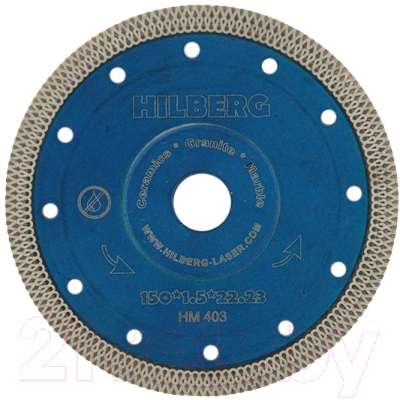 Отрезной диск алмазный Hilberg 150 ультратонкий турбо X / HM403