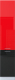 Шкаф-пенал кухонный Интерлиния Мила Gloss НШП-№2-2145 (красный/черный) - 