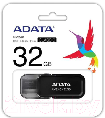 Usb flash накопитель A-data DashDrive UV240 Black 32GB (AUV240-32G-RBK)