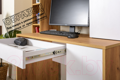 Компьютерный стол Mobi Комфорт 12.71 (дуб сонома/белый)