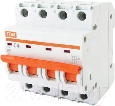 Выключатель автоматический TDM ВА47-29 4Р 4А (С) 4.5кА / SQ0206-0119
