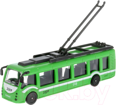 Троллейбус игрушечный Технопарк SB-18-10-GN-WB
