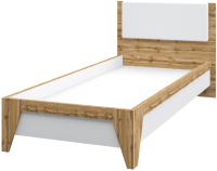Односпальная кровать Мебель-Неман Сканди МН-036-21 (дуб вотан/белый) - 