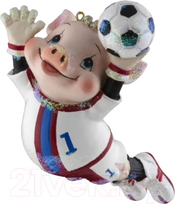 

Елочная игрушка Erich Krause, Белый;красный, Decor Вратарь / 45795