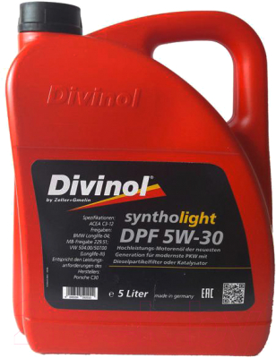 

Моторное масло Divinol, Syntolight SAE 5W30 / 49180-К007