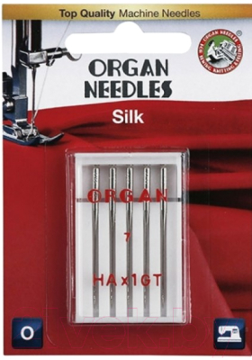 Набор игл для швейной машины Organ 5/55 (для шелка)