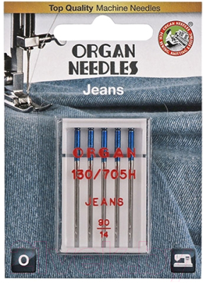 Набор игл для швейной машины Organ 5/90 (джинсовые)