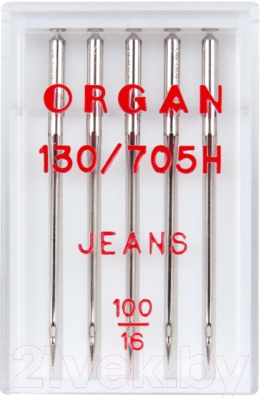Набор игл для швейной машины Organ 5/100 (джинсовые)