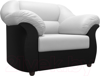 Кресло мягкое Лига Диванов Карнелла 240 / 105850 (экокожа белый/черный)
