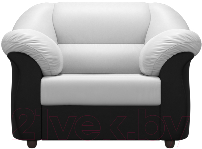 Кресло мягкое Лига Диванов Карнелла 240 / 105850 (экокожа белый/черный)