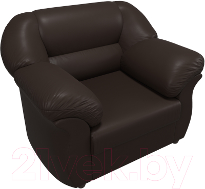 Кресло мягкое Лига Диванов Карнелла 240 / 105851 (экокожа коричневый)