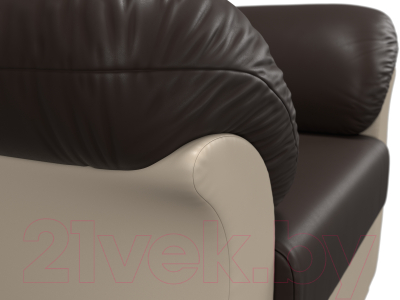 Кресло мягкое Лига Диванов Карнелла 240 / 105852 (экокожа коричневый/бежевый)