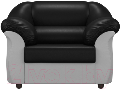 Кресло мягкое Лига Диванов Карнелла 240 / 105854 (экокожа черный/белый)