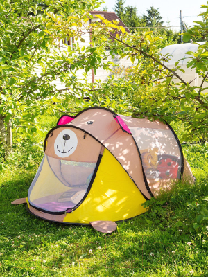 Детская игровая палатка Фея Порядка Берлога Медвежонка / CT-065 (коричневый/желтый)