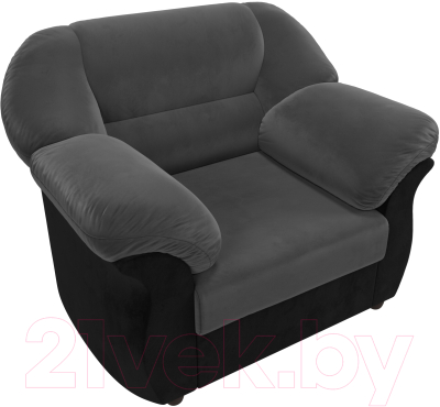 Кресло мягкое Лига Диванов Карнелла 240 / 105827 (велюр серый/черный)