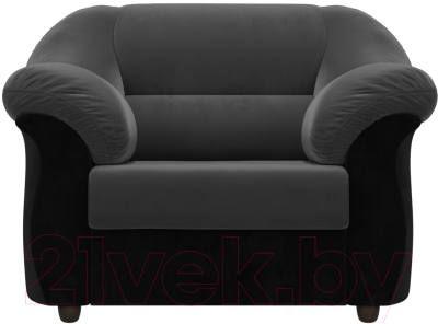 Кресло мягкое Лига Диванов Карнелла 240 / 105827 (велюр серый/черный)