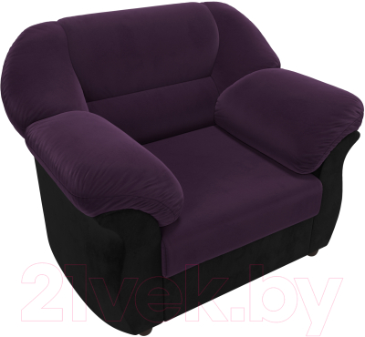 Кресло мягкое Лига Диванов Карнелла 240 / 105831 (велюр фиолетовый/черный)