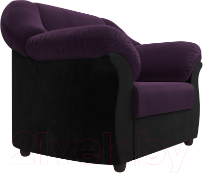 Кресло мягкое Лига Диванов Карнелла 240 / 105831 (велюр фиолетовый/черный)