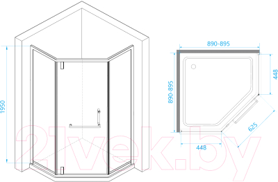 Купить Душевой уголок RGW HO-084-B / 350608499-14  