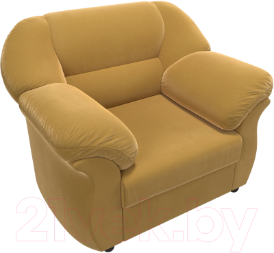 Кресло мягкое Лига Диванов Карнелла 240 / 105839 (микровельвет желтый)