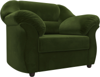 Кресло мягкое Лига Диванов Карнелла 240 / 105841 (микровельвет зеленый) - 