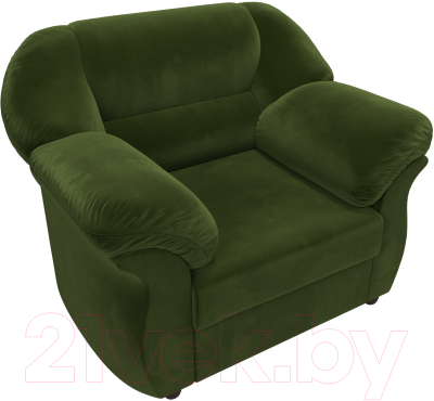 Кресло мягкое Лига Диванов Карнелла 240 / 105841 (микровельвет зеленый)