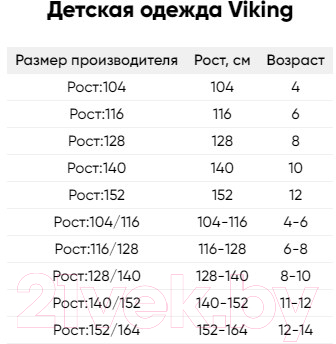 Комплект термобелья детский VikinG Arata / 500/20/1540-54 (р.140/152, оранжевый)