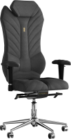 Кресло офисное Kulik System Monarch Design азур (черный с подголовником) - 