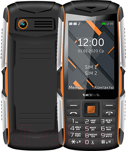 Мобильный телефон Texet TM-D426 (черный/оранжевый)