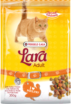 Сухой корм для кошек LARA Adult с индейкой и курицей / 441068 (350г)