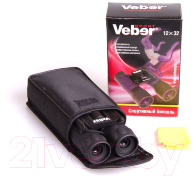 Бинокль Veber Sport БН 12x32 / 11015 (черный)