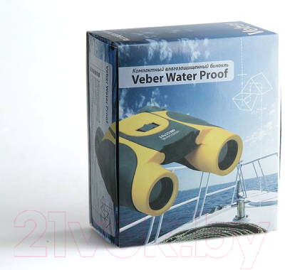Бинокль Veber 8x25 WP / 20764 (черный/желтый)