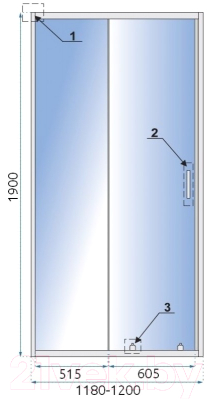 Стеклянная шторка для ванны REA Slide Pro 120 / REA-K5305