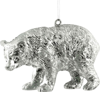 

Елочная игрушка, Decor Медведь серебряный / 47802