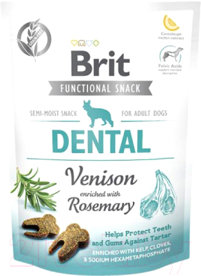 Лакомство для собак Brit Dog Functional Snack Dental с олениной / 111418 (150г)