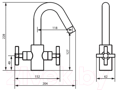 Смеситель RedBlu by Damixa Neo Classic Graphite 270210000