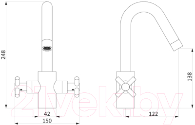 Смеситель RedBlu by Damixa Neo Classic Graphite 270210000