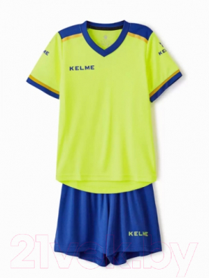 Футбольная форма Kelme S/S Football Set Kid / 3873001-918 (150, салатовый)