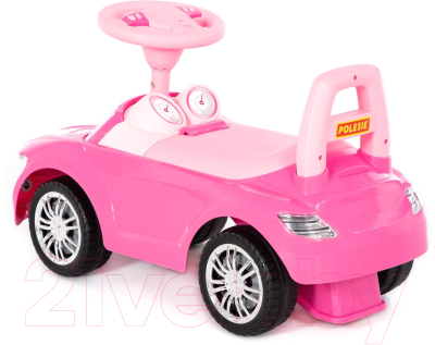 Каталка детская Полесье  SuperCar №1 со звуковым сигналом  / 84477 (розовый)