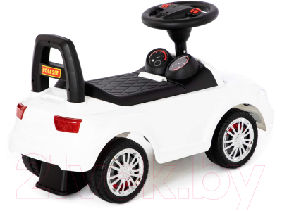 Каталка детская Полесье автомобиль SuperCar №5 со звуковым сигналом / 84538 (белый)