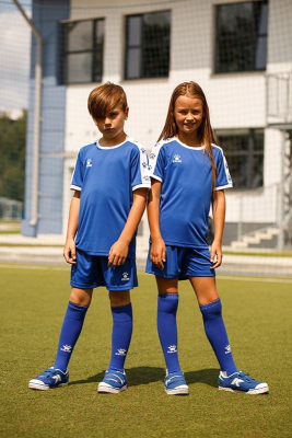 Футбольная форма Kelme Short Sleeve Football Set Kids / 3883033-409 (120, синий)